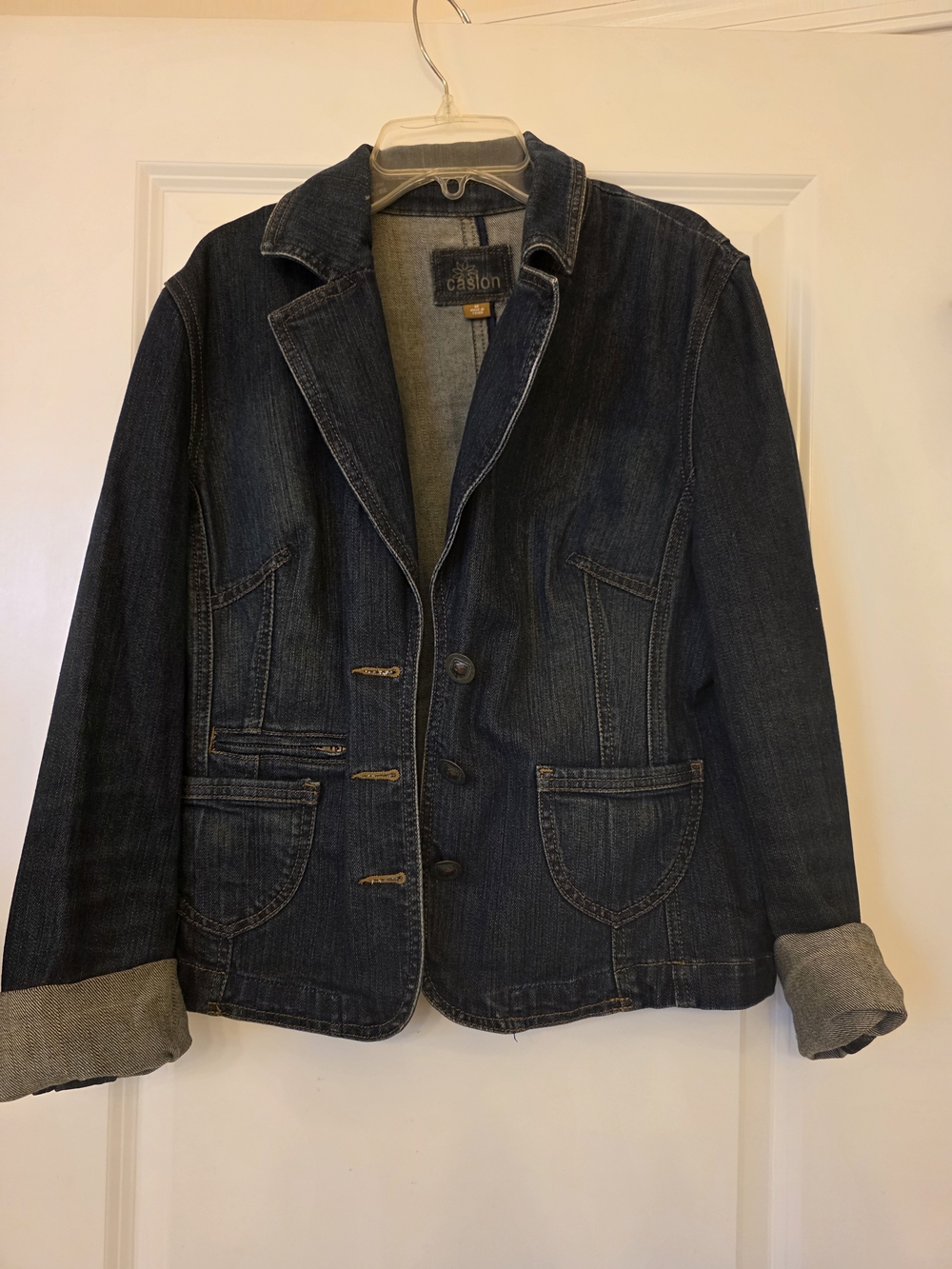 Caslon Dark Blue Denim Jean Jacket